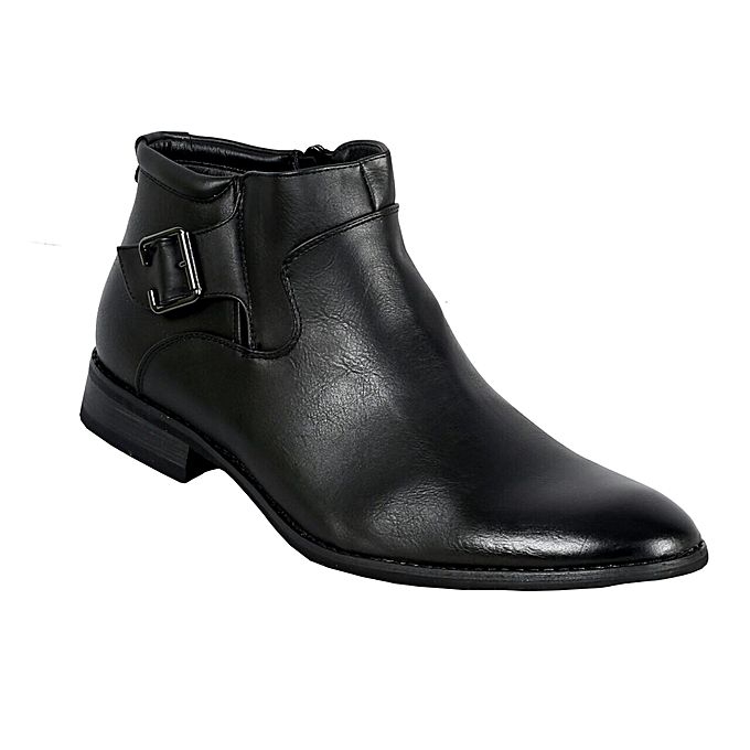Smart Shoes Kenya Black Men's Official Leather Boots With Rubber sole