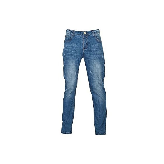 New Blue Men Fitting Jeans-Dirty