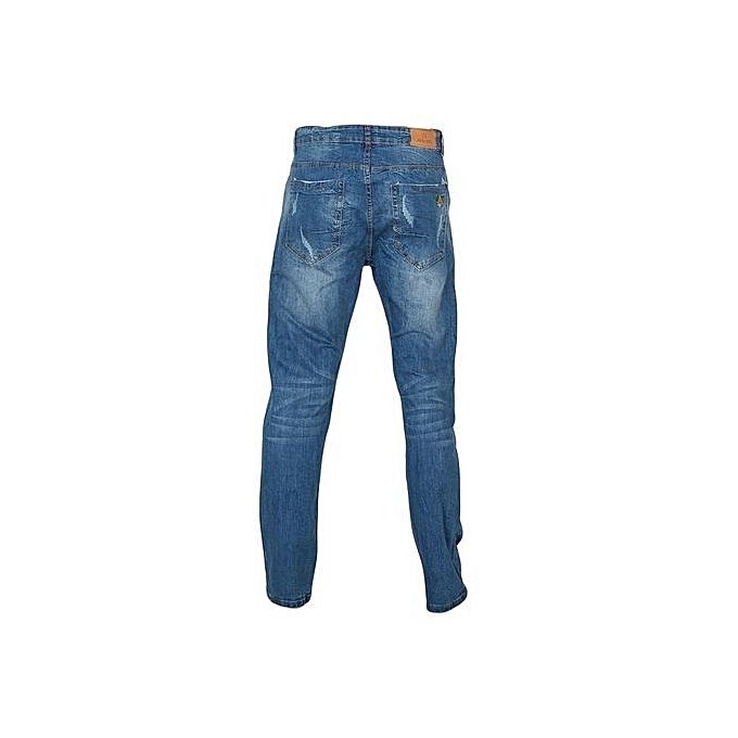New Blue Men Fitting Jeans-Dirty