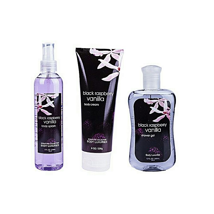 Signature Collection 1 Black Raspberry Vanilla Body Splash, 1 body cream &amp; 1 Shower Gel