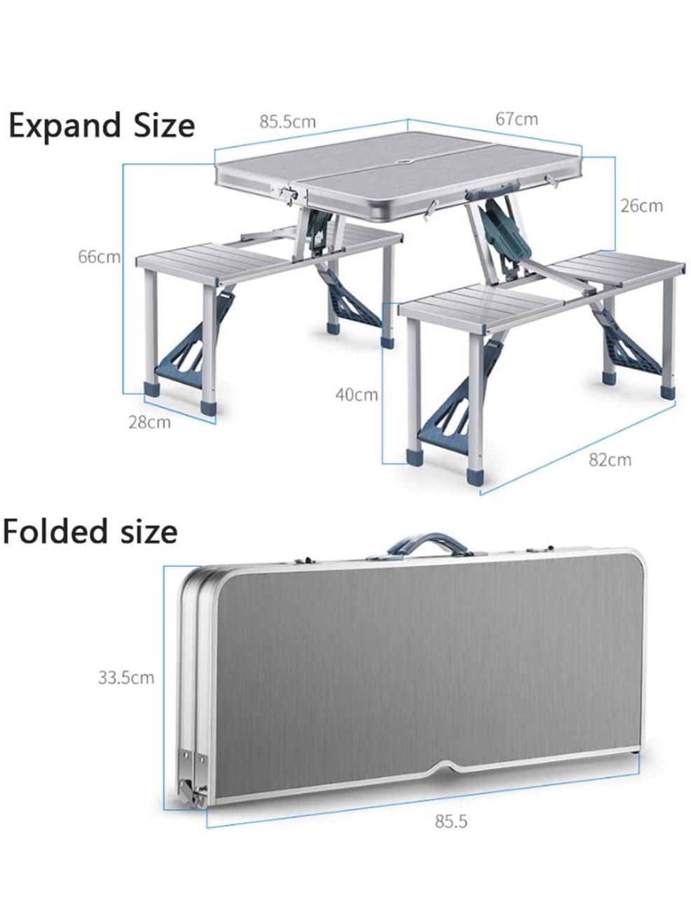 Foldable picnic table