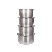 4pcs Aluminium sufuria As in the picture 4 pcs