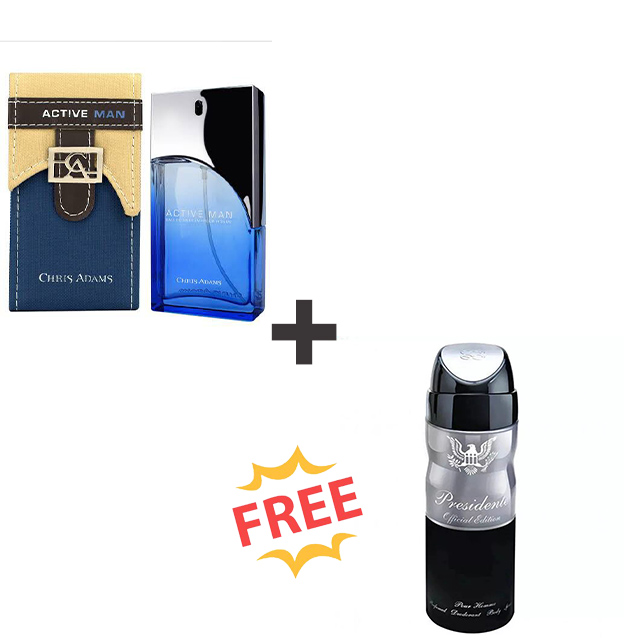 Active man perfume + free Deodorant spray