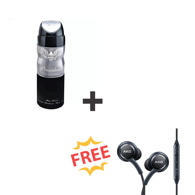 President man deodorant plus free Akg earphones