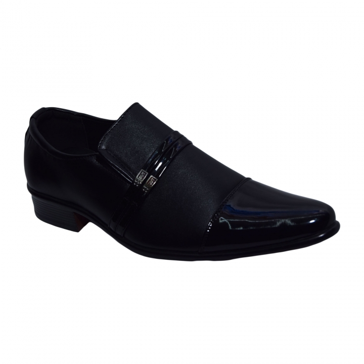 Men Casual Official Formal Business Shoes Normal Fitting Rubber Sole PU Leather Sizes 40-45 Slip On Shoes Generic All Weather Shoes Colour Black Anti Slip Design
