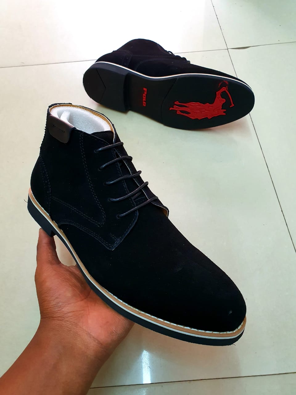 Men Casual Official Formal Business Ankle Boots Normal Fitting Rubber Sole Suede Leather Sizes 39-45 Lace Up Boots Generic All Weather Boots Colour Black Anti Slip Design