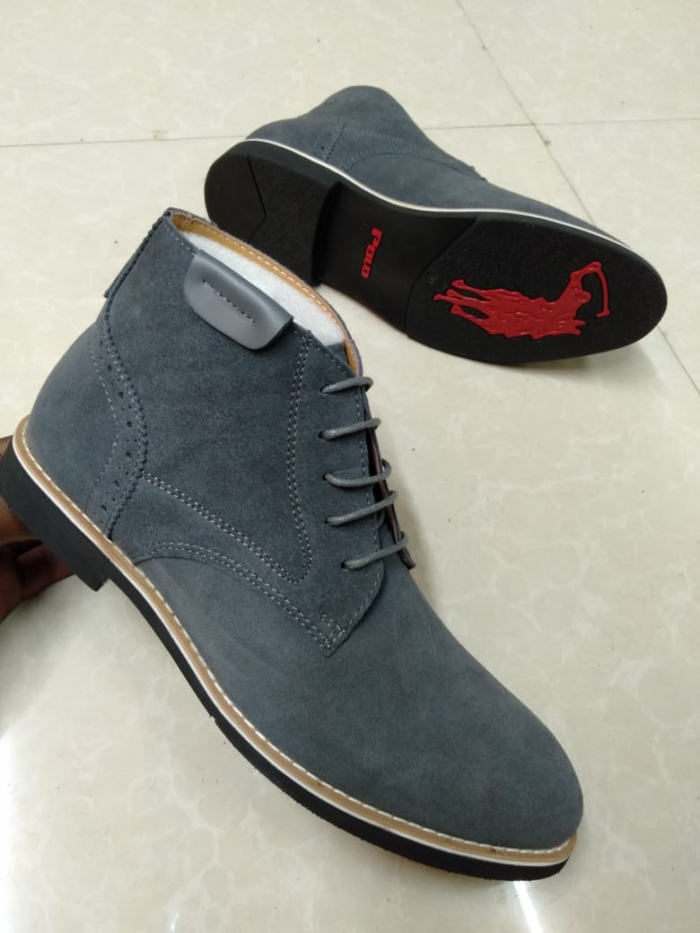 Men Casual Official Formal Business Ankle Boots Normal Fitting Rubber Sole Suede Leather Sizes 39-45 Lace Up Boots Generic All Weather Boots Colour Black Anti Slip Design
