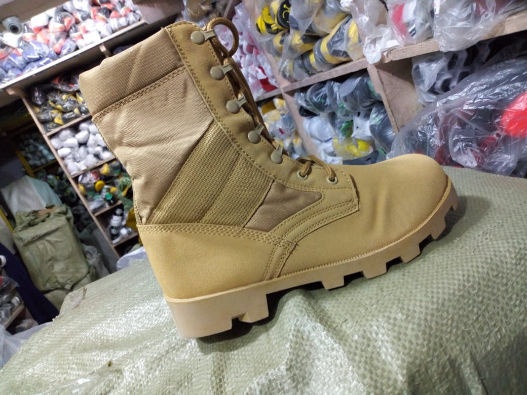 Desert Forest Rocky Areas Boots Combat Design With Rubber Sole Leather Material Laced Up Normal Fitting Sizes 40-45 All Season Colour Beige 41