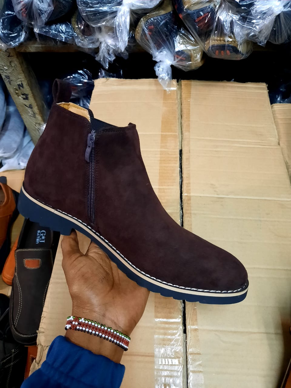Men Casual Official Formal Business Ankle Boots Normal Fitting Rubber Sole PU Leather Sizes 39-45 Slip On Boots Generic All Weather Boots Colour Brown Anti Slip Design