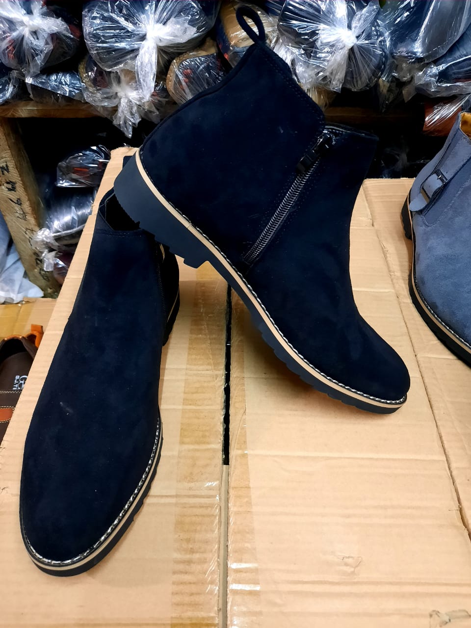 Men Casual Official Formal Business Ankle Boots Normal Fitting Rubber Sole PU Leather Sizes 39-45 Slip On Boots Generic All Weather Boots Colour Brown Anti Slip Design
