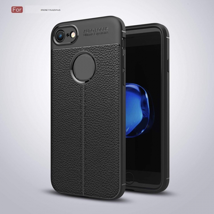 Auto Focus IPhone 7 Plus Lychee Type TPU Premium quality Shock Proof Case