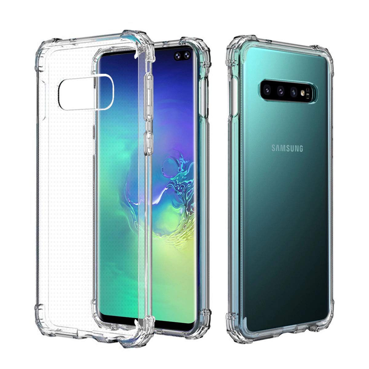 Crystal Clear Transparent ShockProof Case for sAMSUNG S10 Plus