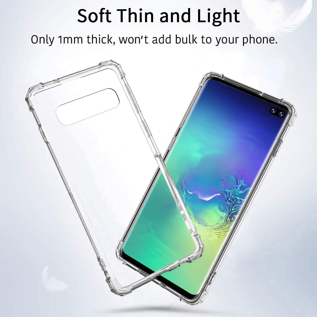 Crystal Clear Transparent ShockProof Case for sAMSUNG S10 Plus