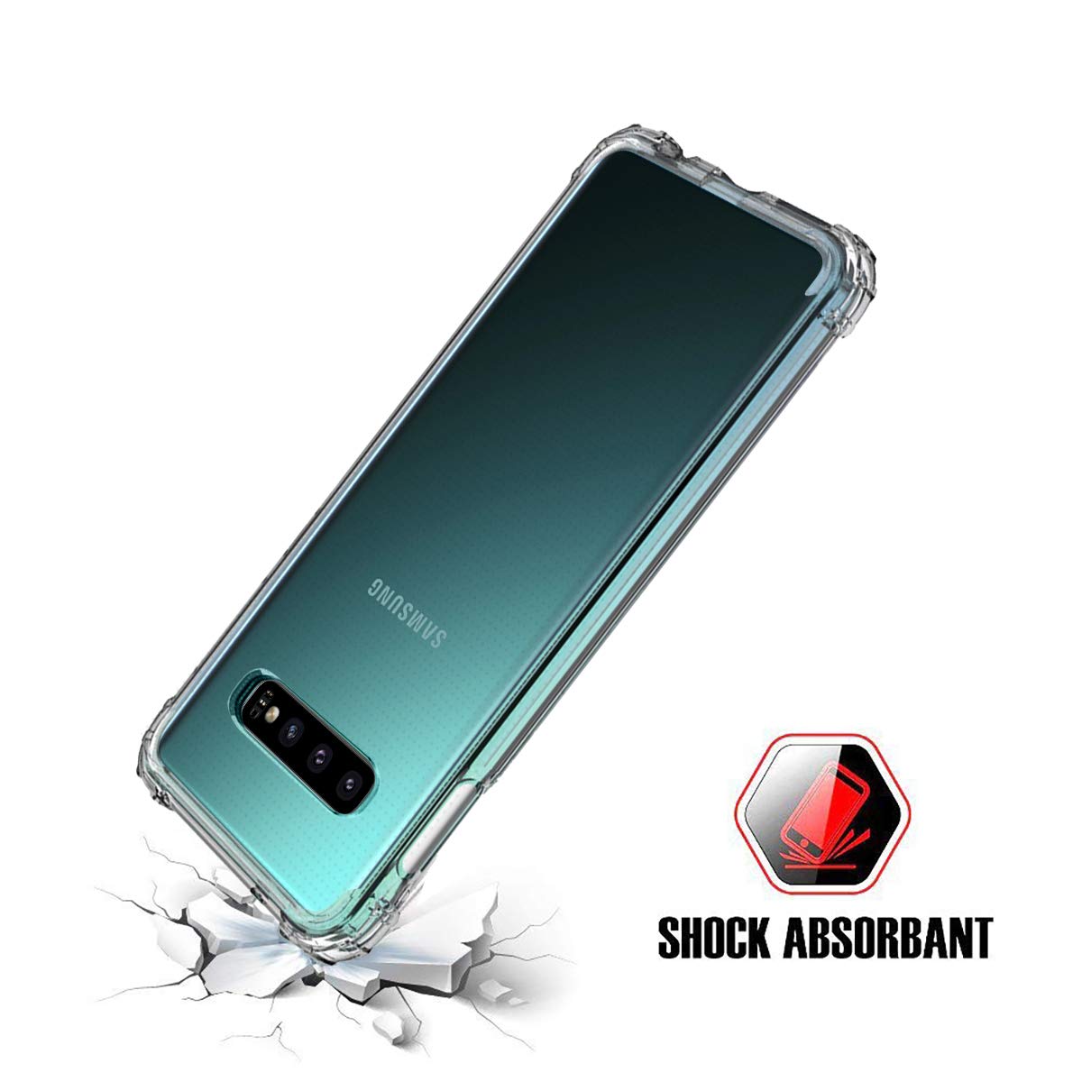 Crystal Clear Transparent ShockProof Case for sAMSUNG S10 Plus