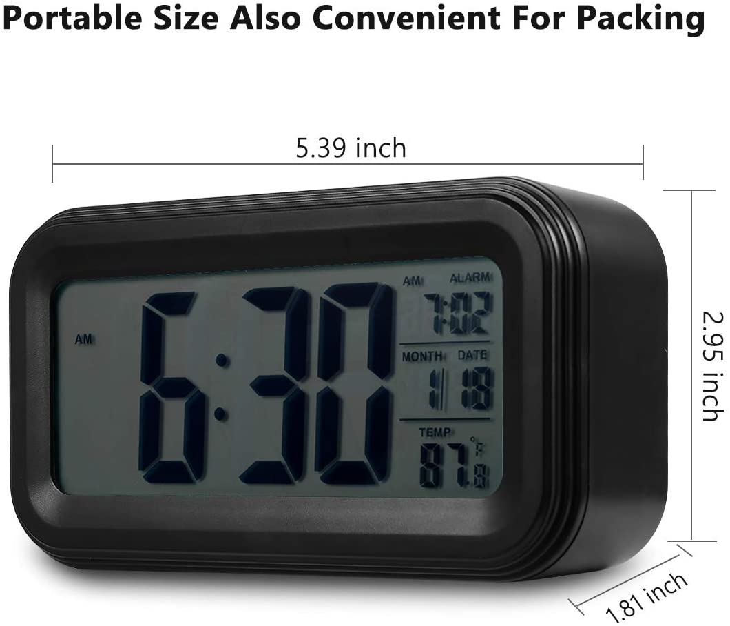 LED Digital Backlit Alarm Clock WithThermometre And Calender