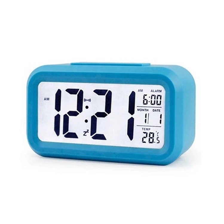 LED Digital Backlit Alarm Clock WithThermometre And Calender White