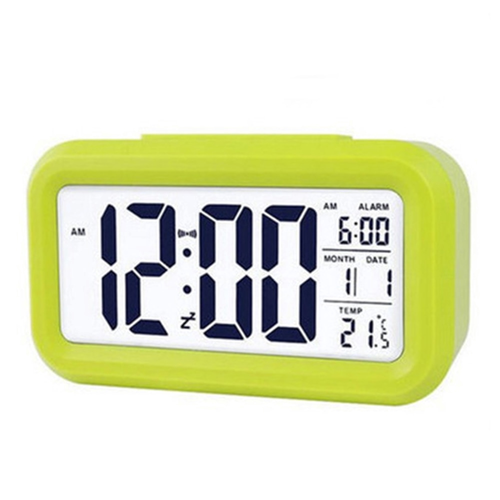 LED Digital Backlit Alarm Clock WithThermometre And Calender White