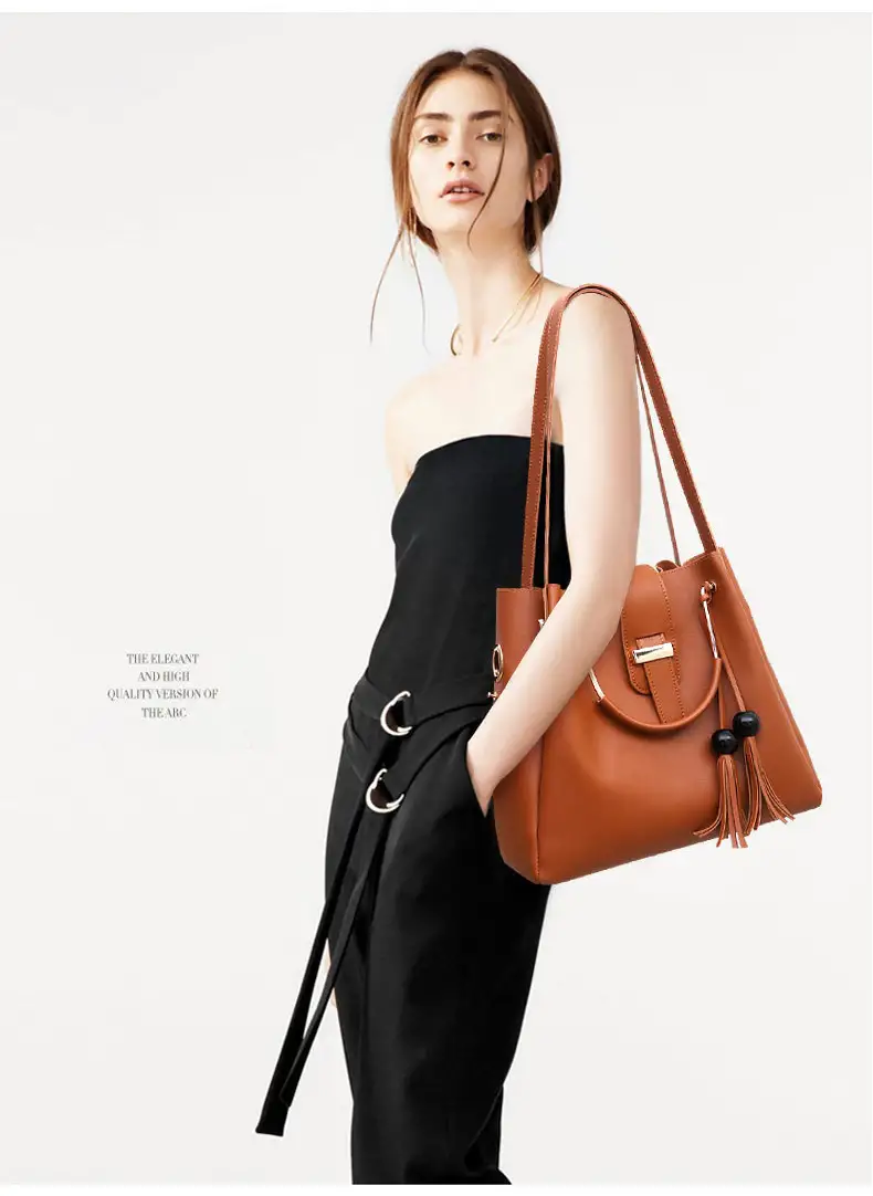 Fashion Women Casual Tote Bag Female High Quality PU Leather Handbag 3in1  Set（No Profit） | Jumia Nigeria