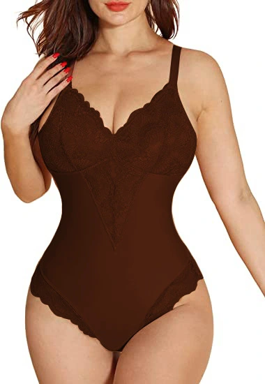 2026 Popular Lace Bodysuit in Europe and America, Inspired V-neck, Sexy Strap One Piece Bodysuit, Sexy Open Button One Piece Bodysuit