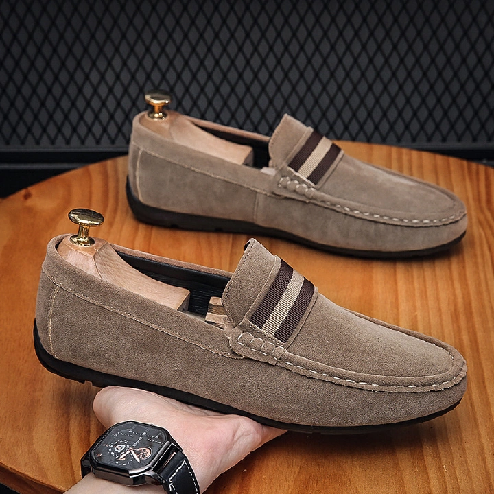 Casual Loafers Spring Men's Shoe Suede Loafers For Men Soft Driving Moccasins High Quality Flats Male Walking Shoes Slip-on