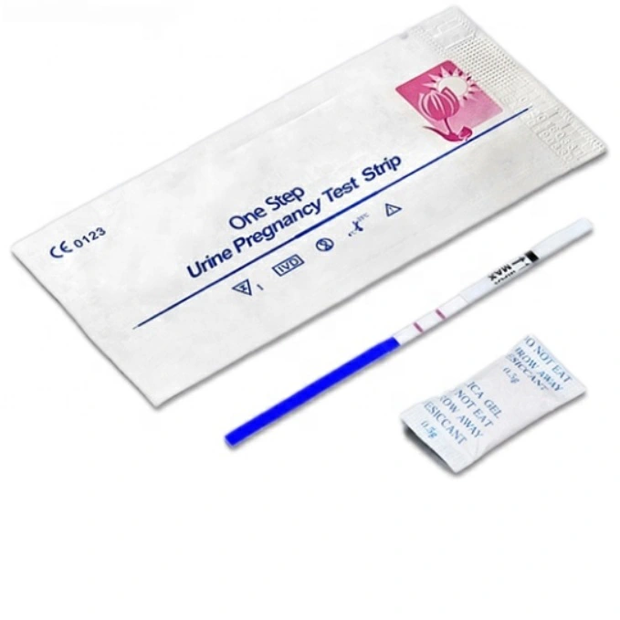 10PCS female early pregnancy test strip with 99% accuracy HCG detection kit for urine measurement. Early pregnancy test strip white