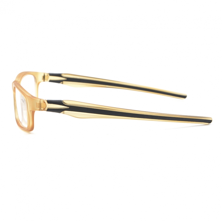 Yellow Fashion Sport's Style Reading Glasses Silicone Temple Reader +1.00~+4.00