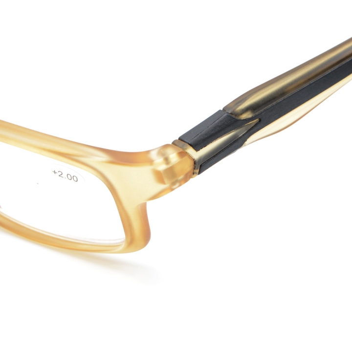 Yellow Fashion Sport's Style Reading Glasses Silicone Temple Reader +1.00~+4.00