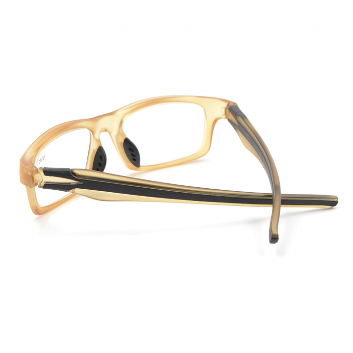 Yellow Fashion Sport's Style Reading Glasses Silicone Temple Reader +1.00~+4.00