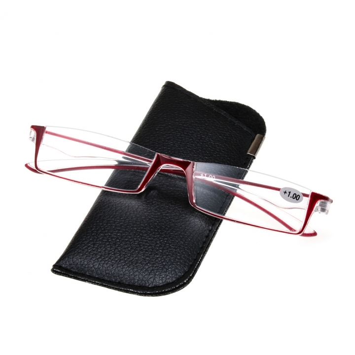 Fashion Slim Reading Glasses Tube Case Reader Red +1.00 +1.50 +2.00 +2.50 +3.00