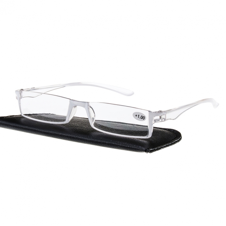 Fashion Slim Reading Glasses Tube Case Reader White +1.00 +1.50 +2.00 +2.50 +3.00