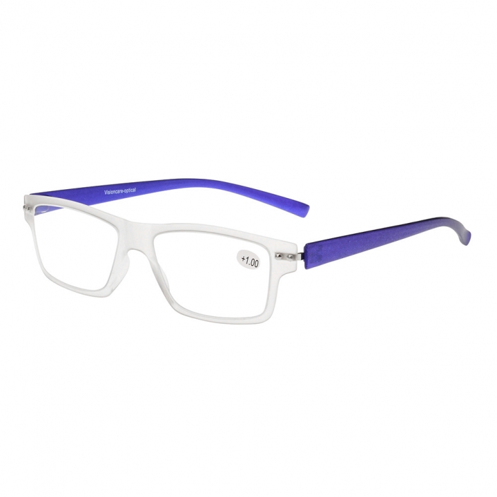 Fashion Light Weight Thin Reading Glasses Eyewear PC Frames &amp; Lens +1.00 ~ +3.50 Blue