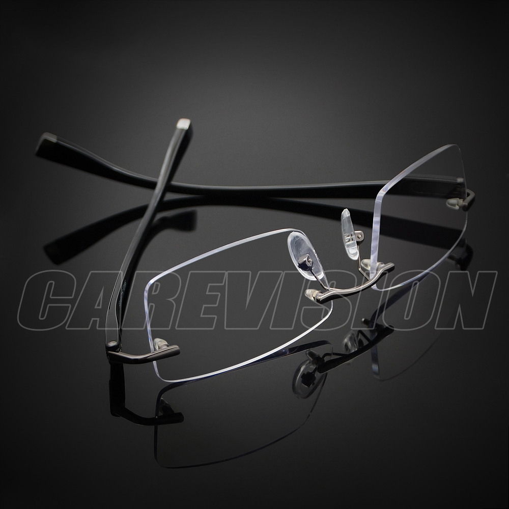 Rimless Flexible Reading Glasses UV400 Coating Lens Reader Silver +0.25 ~+4.00 Grey
