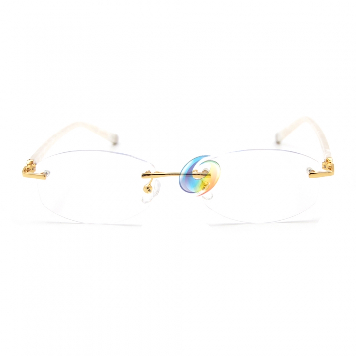 Designer Women's Rimless Reading Glasses UV400 Coating Lens Reader Strength +0.00 ~+5.00
