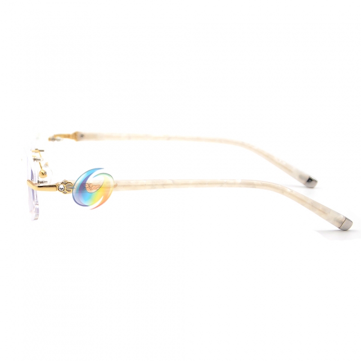 Designer Women's Rimless Reading Glasses UV400 Coating Lens Reader Strength +0.00 ~+5.00