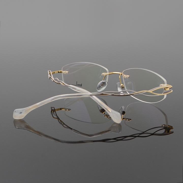 Fashion Womens Metal Rimless Reading Glasses Eyewear Optical UV400 +0.50 to +5.00 Readers