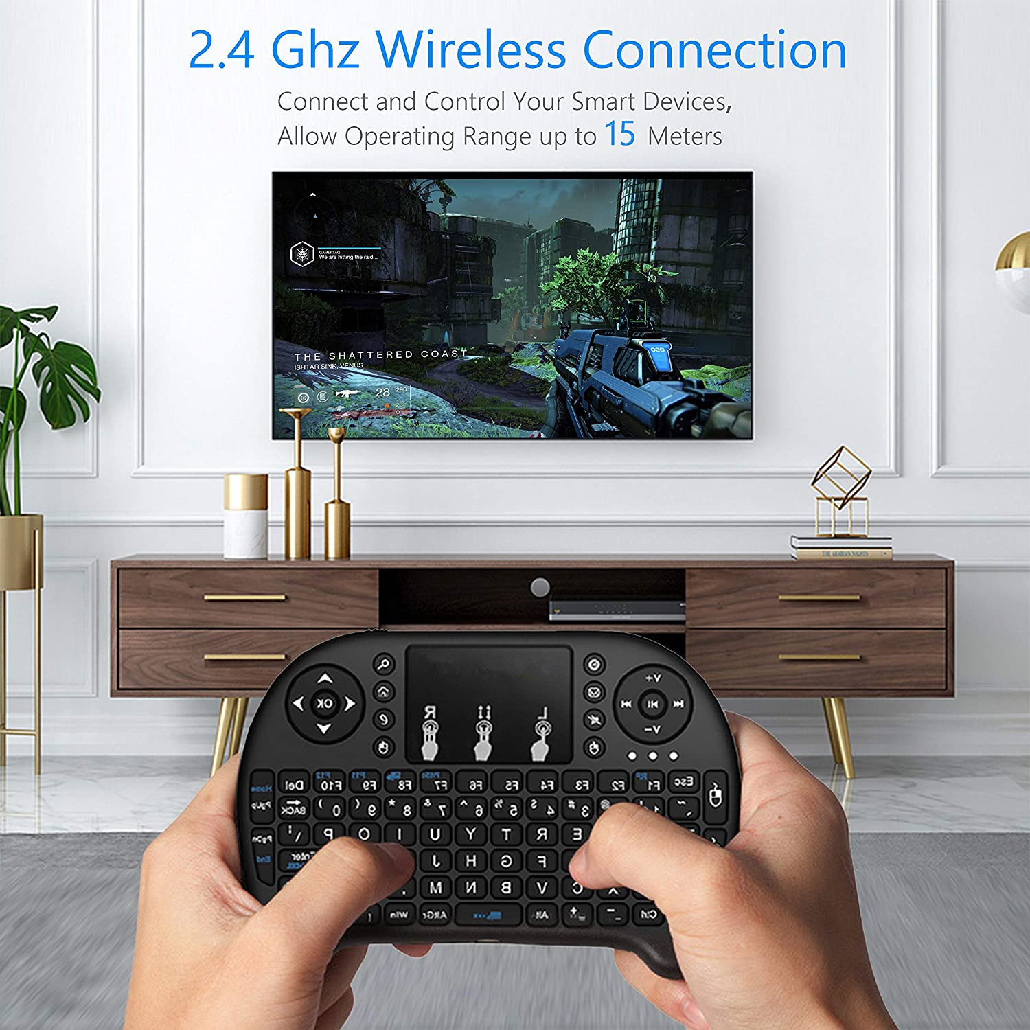 USB Wireless Keyboard With Touchpad Remote Control 2.4G For Android TV BOX PC Smart TV