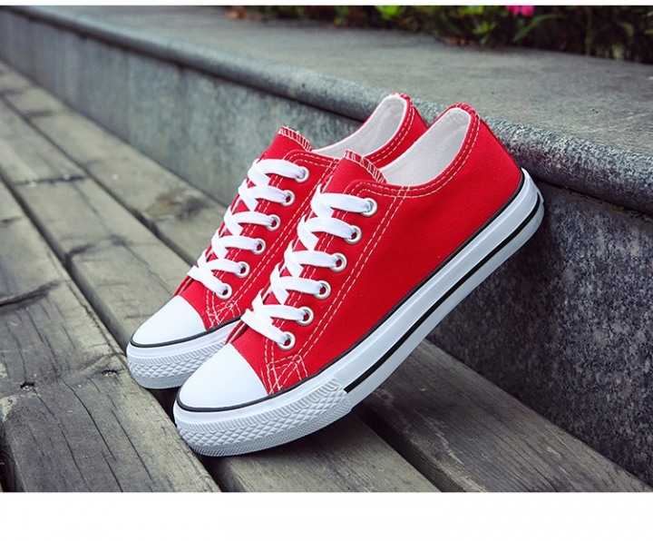 cheap red canvas shoes