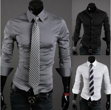 Special Offer Men Shirt 10 colors Solid Black Dress Shirt Long Sleeve Slim Fit Camisa Masculina Casual Male Shirts