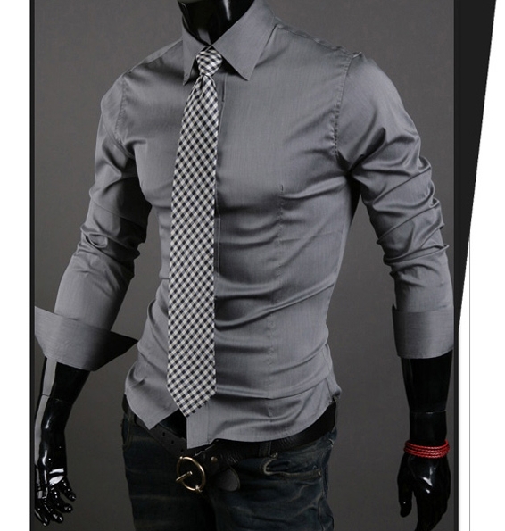 Special Offer Men Shirt 10 colors Solid Black Dress Shirt Long Sleeve Slim Fit Camisa Masculina Casual Male Shirts
