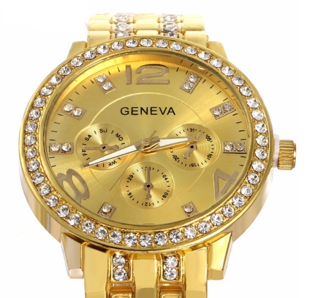 Hot Sale Man Women Watch Casual Three Clock Simulated Diamond Quartz Watches Lady Dress Wristwatches Fashion Accessories Watches