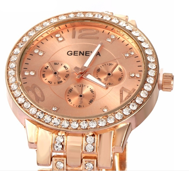 Hot Sale Man Women Watch Casual Three Clock Simulated Diamond Quartz Watches Lady Dress Wristwatches Fashion Accessories Watches