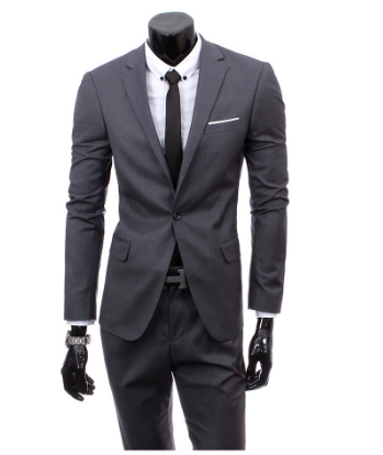 ( jacket + vest + pants )  Men's Slim Fit Business Three-piece Suits Male groom Man Blazers Sets