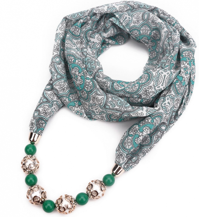 New Pendant Scarf Necklace Necklaces For Women Chiffon Scarves Pendant Jewelry Female Accessories