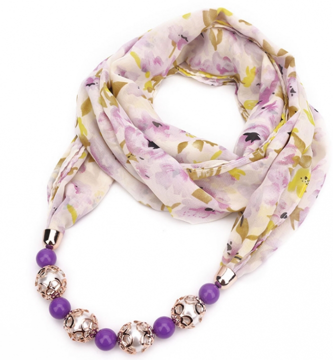 New Pendant Scarf Necklace Necklaces For Women Chiffon Scarves Pendant Jewelry Female Accessories