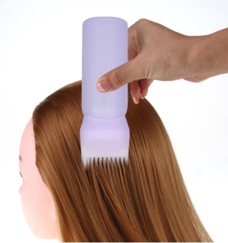 120ml Women&apos;s Fashion Hair Dye Bottle Applicator Brush Dispensing Salon Hairdressing Tool