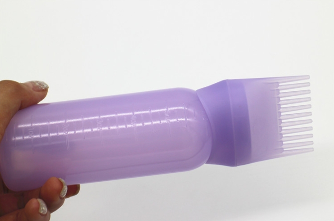 120ml Women&apos;s Fashion Hair Dye Bottle Applicator Brush Dispensing Salon Hairdressing Tool
