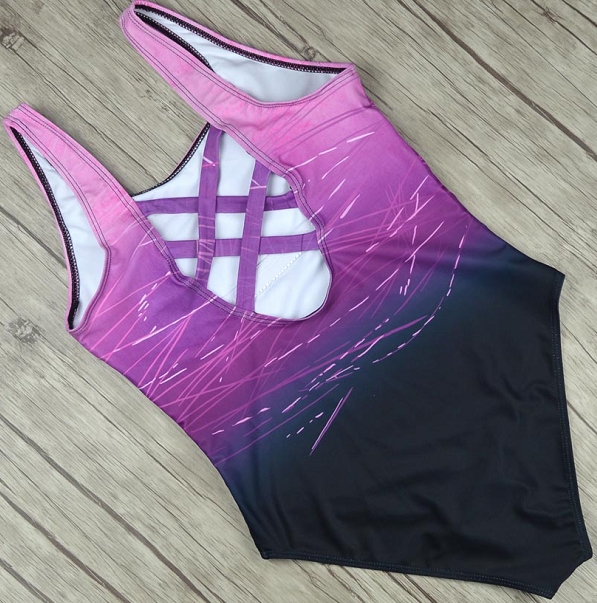 Sexy One Piece Swimsuit Female Women Swimwear High Neck Bandage Criss Cross Bather Monokini