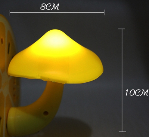 Hot Selling Light-controlled Sensor LED Night Light Mushroom Wall Socket Lights Lamp