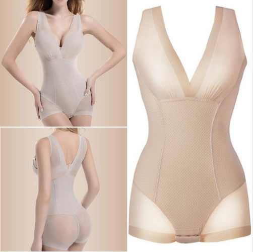 Lady Slimming Burn Fat Briefs Shapewear Tummy Slim Bodysuit Full Body Shaper Slimming Underwear
