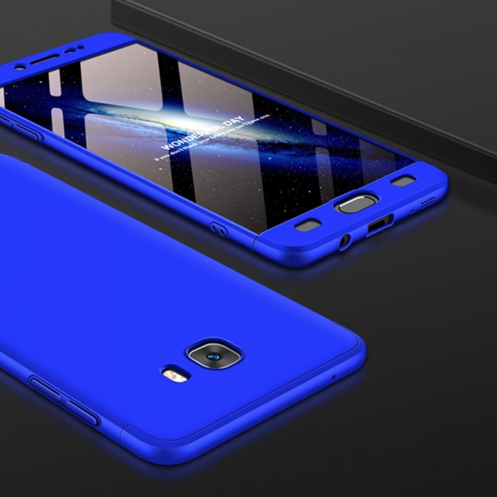 Frosted Hard PC Back Cover Full Body 3 Detachable Parts Case for Samsung Galaxy C9 Pro C9000